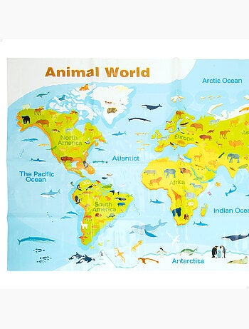 Conjunto de animais selvagens com tapete e acessórios, 30 peças. Animal world