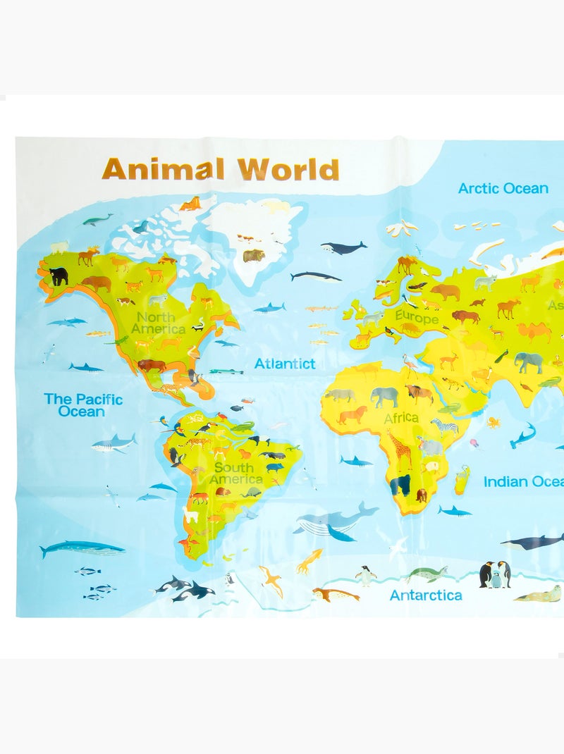Conjunto de animais selvagens com tapete e acessórios, 30 peças. Animal world N/D - Kiabi