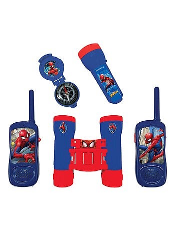 Conjunto de aventura spiderman com walkie talkies até 120 m, binóculos e bússola