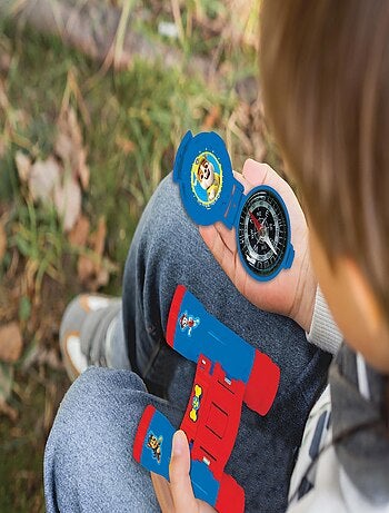 Conjunto de aventuras da patrulha pata com walkie talkies até 120 m, binóculos e bússola