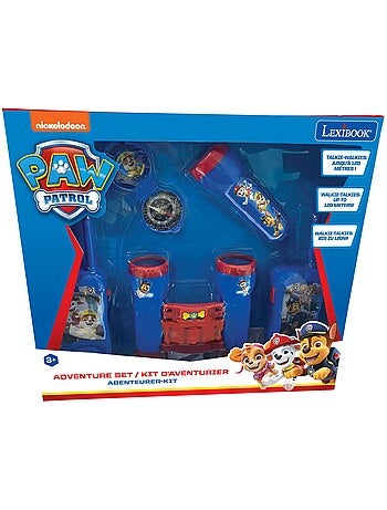 Conjunto de aventuras da patrulha pata com walkie talkies até 120 m, binóculos e bússola