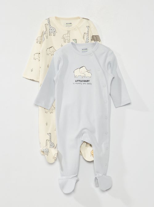 Conjunto de baby-grows - 2 peças - Kiabi