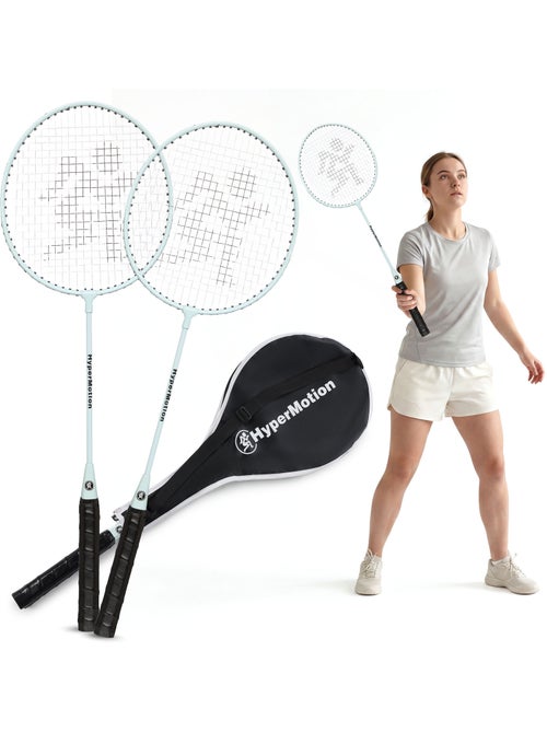 Conjunto de badminton hypermotion – 2 raquetes + capa, verde-sálvia - Kiabi