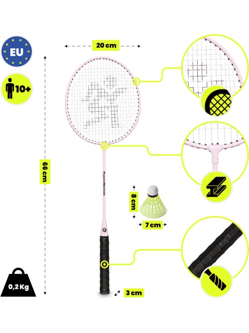 Conjunto de badminton hypermotion – 2 raquetes e volante - Kiabi