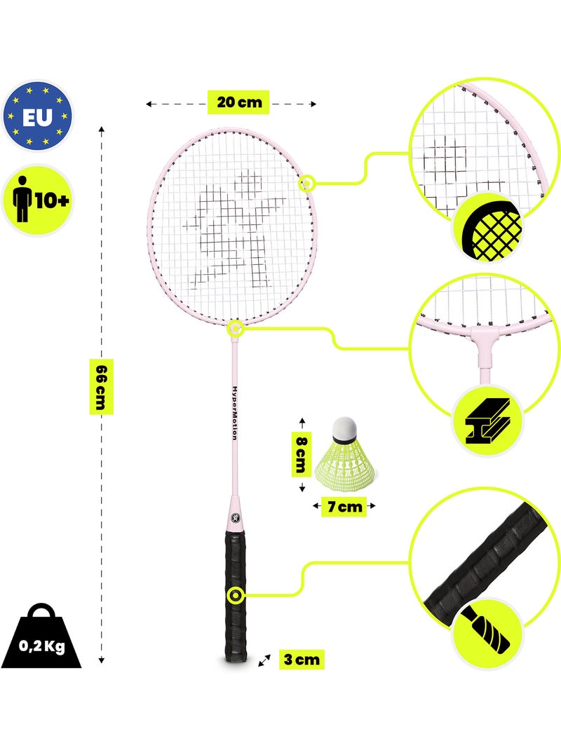 Conjunto de badminton hypermotion – 2 raquetes e volante Rosa - Kiabi