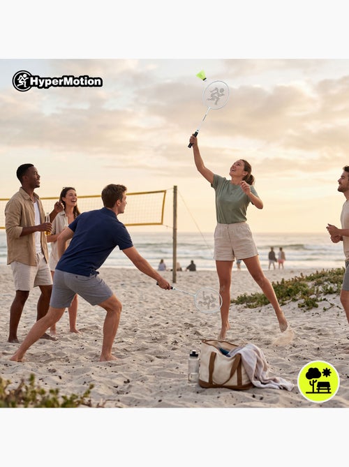 Conjunto de badminton hypermotion – 2 raquetes e volante – verde sálvia - Kiabi