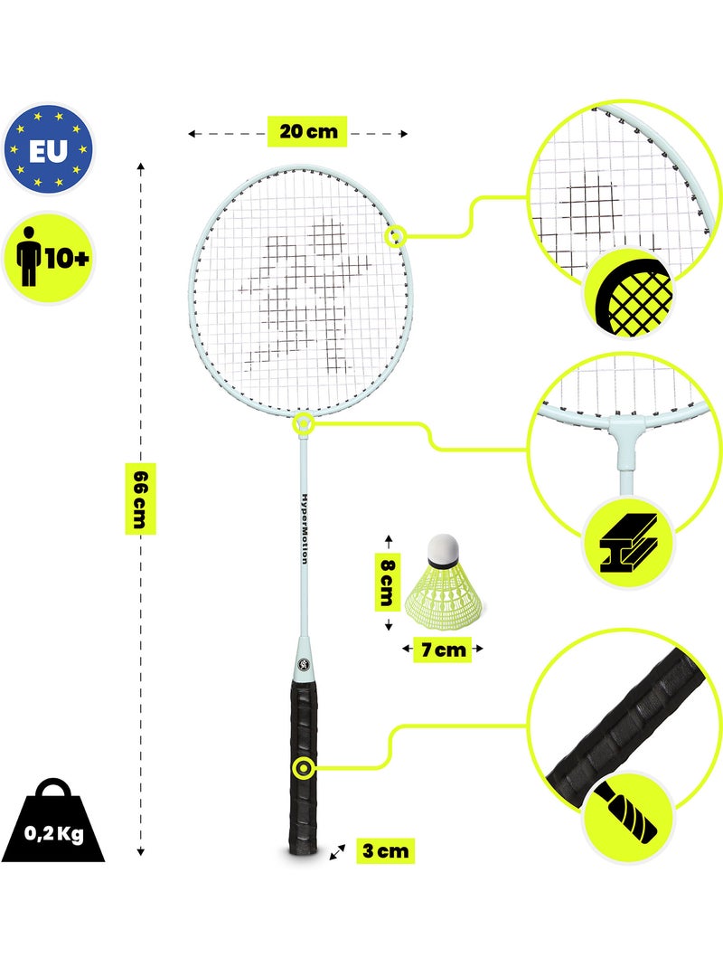 Conjunto de badminton hypermotion – 2 raquetes e volante – verde sálvia Azul - Kiabi
