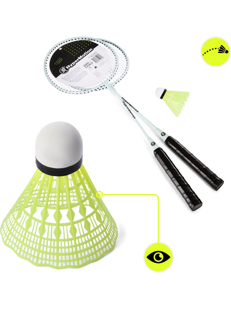 Conjunto de badminton hypermotion – 2 raquetes e volante – verde sálvia Azul - Kiabi