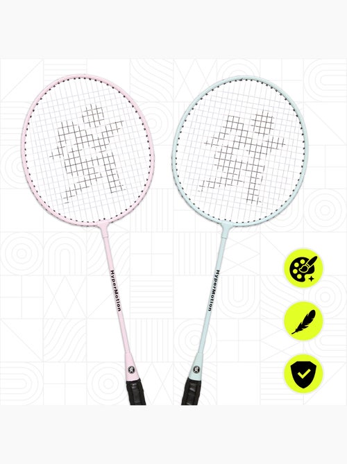 Conjunto de badminton hypermotion – 2 raquetes e volante – verde sálvia - Kiabi