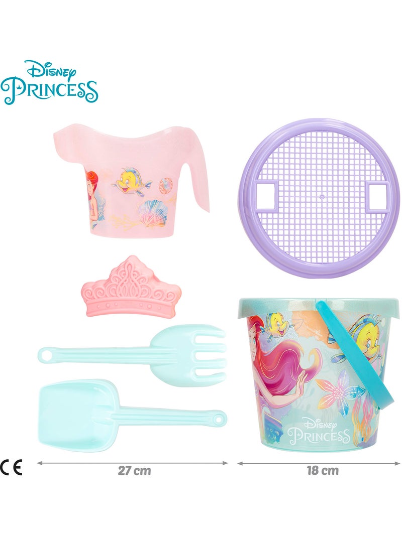 Conjunto de balde de praia a pequena sereia com acessórios toalha e saco N/D - Kiabi