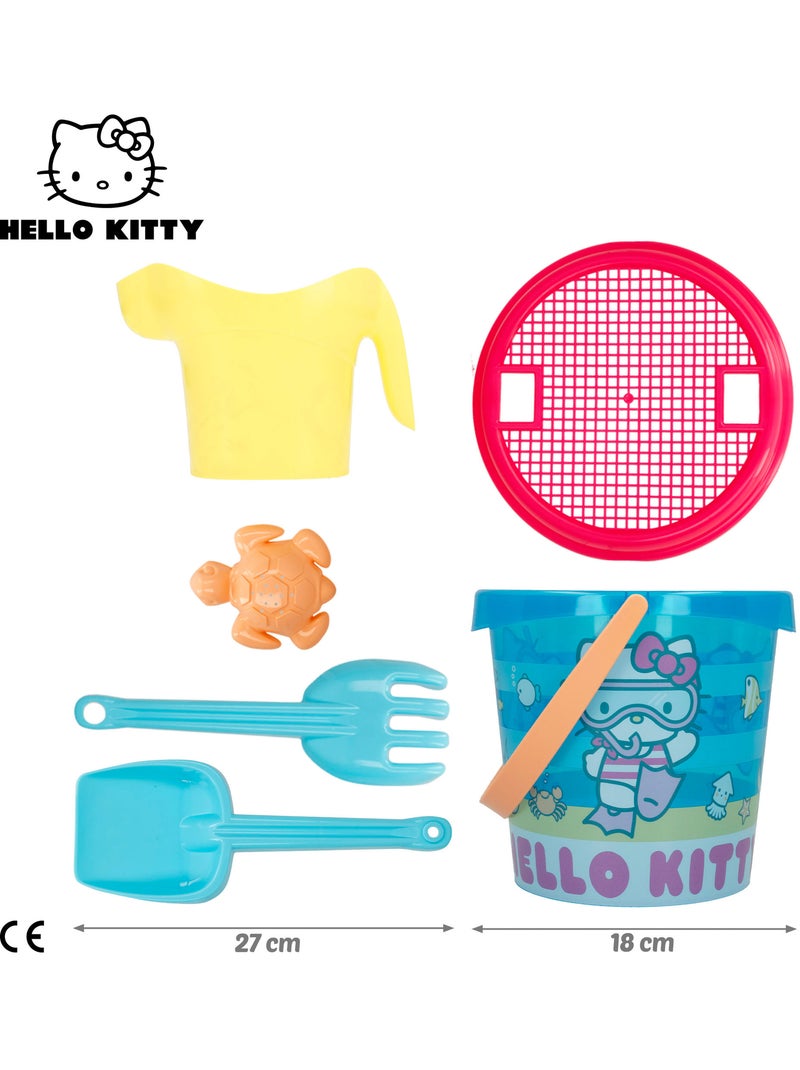 Conjunto de balde de praia hello kitty com acessórios toalha e saco N/D - Kiabi