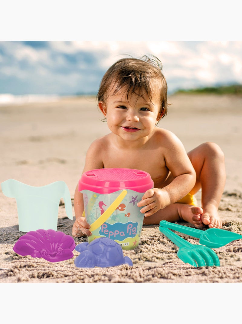 Conjunto de balde de praia peppa pig com acessórios e mochila para transporte N/D - Kiabi