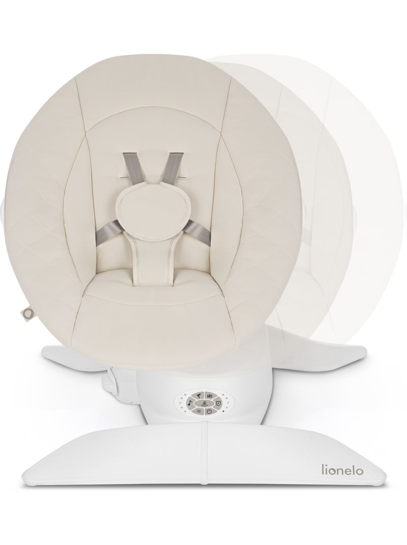 Conjunto de baloiço e alcofa elétrica 360° LIONELO Vivi - 12 melodias - 3 modos - Comando à distânci Bege - Kiabi
