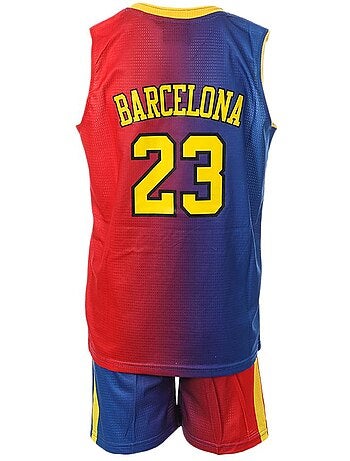 Conjunto de Basquetebol Barcelona Azul/Vermelho Criança Sport Zone
