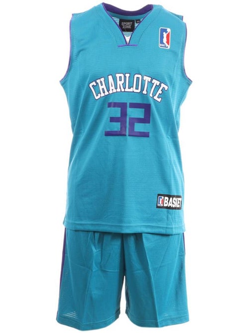Conjunto de Basquetebol Charlotte para Criança Azul/Branco Sport Zone - Kiabi Conjunto de Basquetebol Charlotte para Criança Azul/Branco Sport Zone - Kiabi