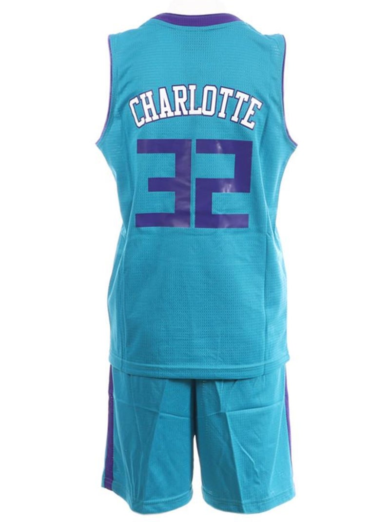 Conjunto de Basquetebol Charlotte para Criança Azul/Branco Sport Zone Azul - Kiabi