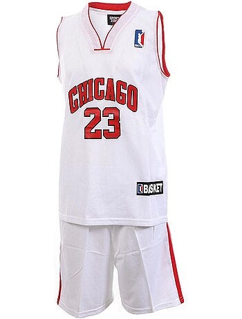 Conjunto de Basquetebol Chicago Bulls Branco para Criança Sport Zone DAPL5811