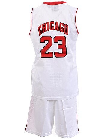 Conjunto de Basquetebol Chicago Bulls Branco para Criança Sport Zone DAPL5811