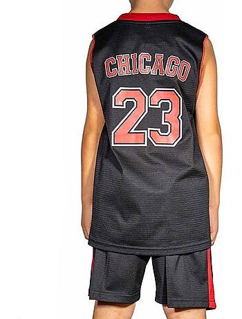 Conjunto de Basquetebol Chicago Bulls Preto/Vermelho para Criança Sport Zone