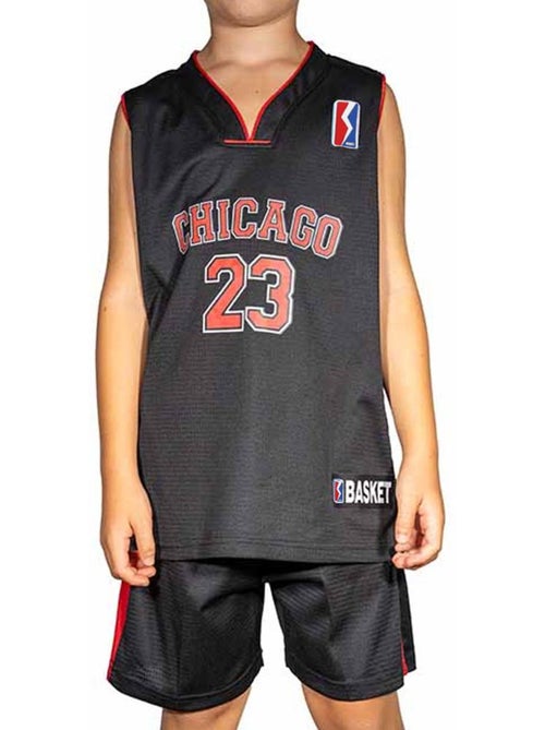 Conjunto de Basquetebol Chicago Bulls Preto/Vermelho para Criança Sport Zone - Kiabi Conjunto de Basquetebol Chicago Bulls Preto/Vermelho para Criança Sport Zone - Kiabi