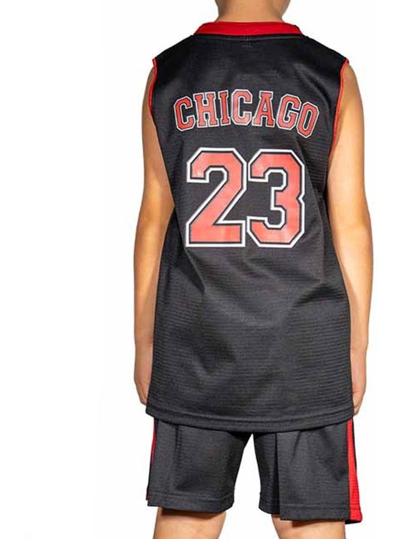 Conjunto de Basquetebol Chicago Bulls Preto/Vermelho para Criança Sport Zone Preto - Kiabi