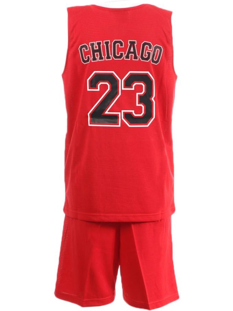 Conjunto de Basquetebol Chicago Vermelho/Preto para Criança Sport Zone Vermelho - Kiabi