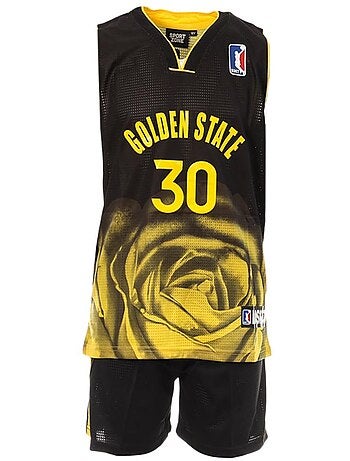 Conjunto de Basquetebol Golden State para Rapaz Preto Sport Zone
