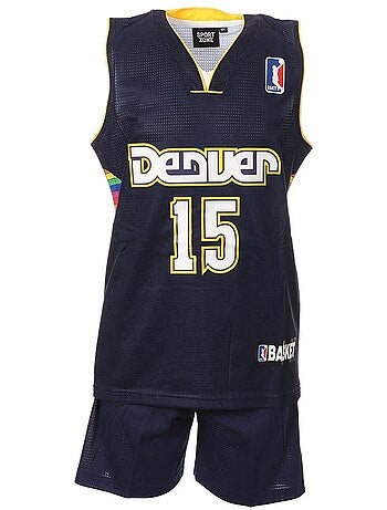 Conjunto de Basquetebol Infantil Denver Azul Marinho Sport Zone