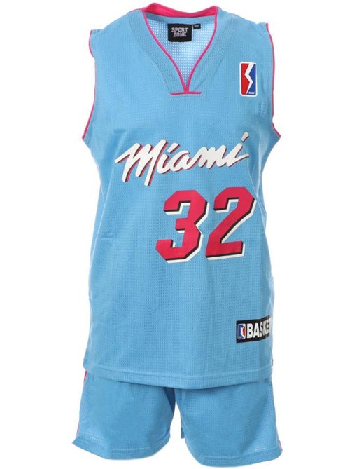 Conjunto de Basquetebol Infantil Miami Azul/Rosa/Branco Sport Zone - Kiabi