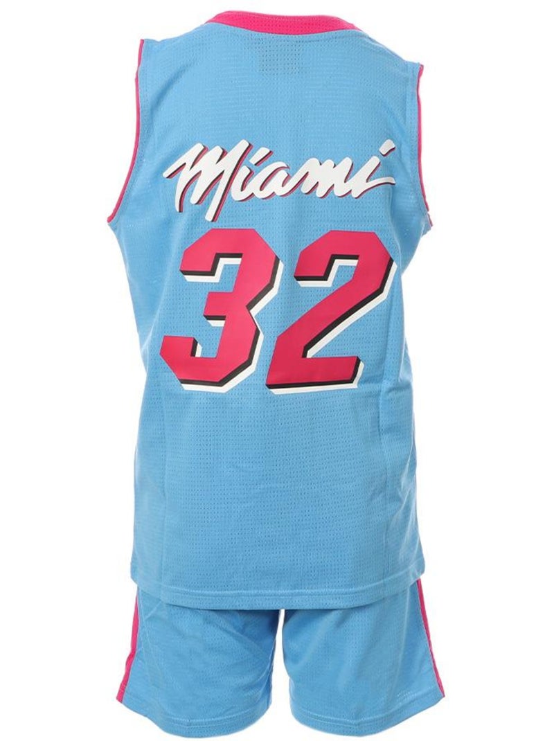 Conjunto de Basquetebol Infantil Miami Azul/Rosa/Branco Sport Zone Azul - Kiabi