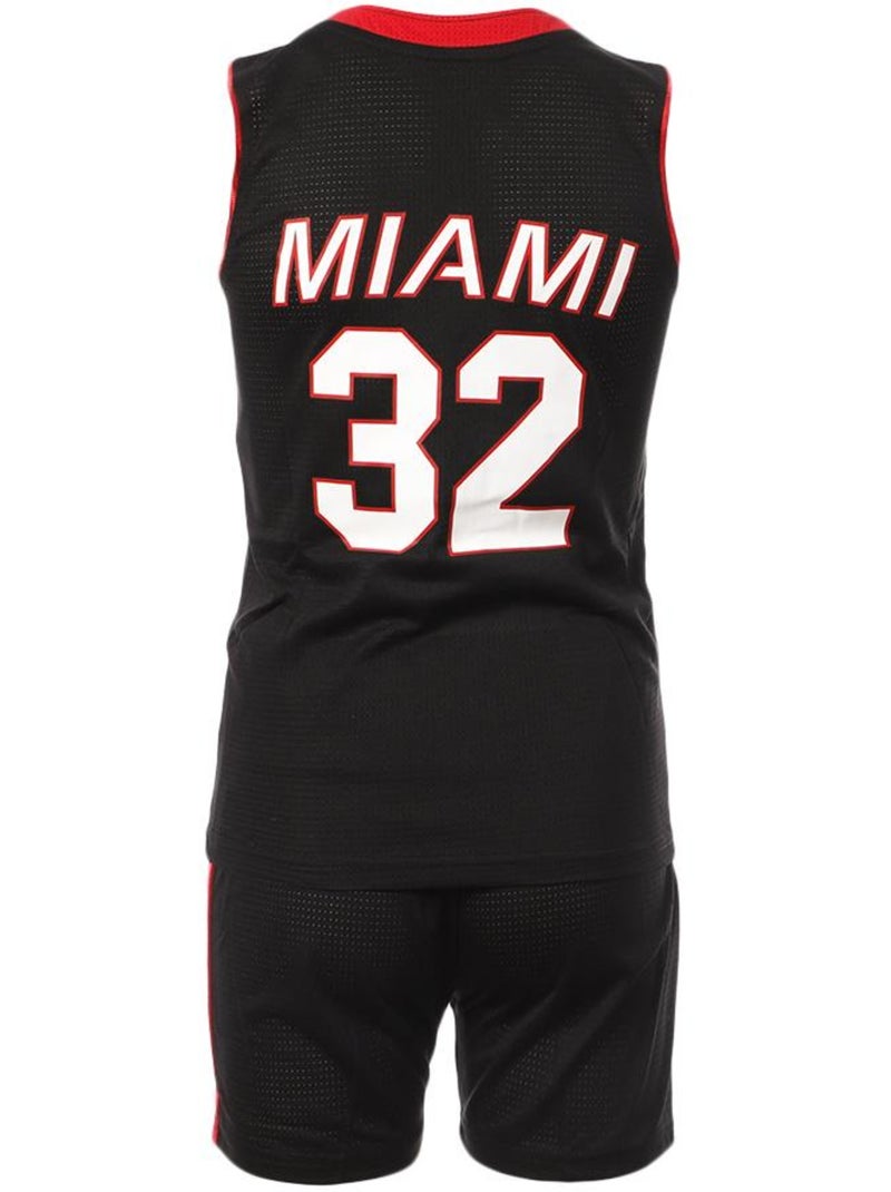 Conjunto de basquetebol júnior miami heat preto/vermelho sport zone Preto - Kiabi