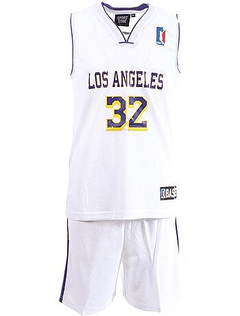 Conjunto de Basquetebol Los Angeles Preto/Laranja para Criança Sport Zone