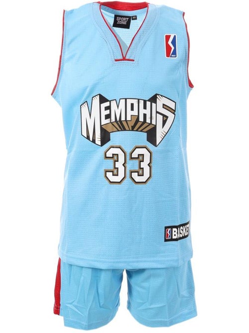 Conjunto de Basquetebol Memphis Azul para Rapaz Sport Zone - Kiabi Conjunto de Basquetebol Memphis Azul para Rapaz Sport Zone - Kiabi