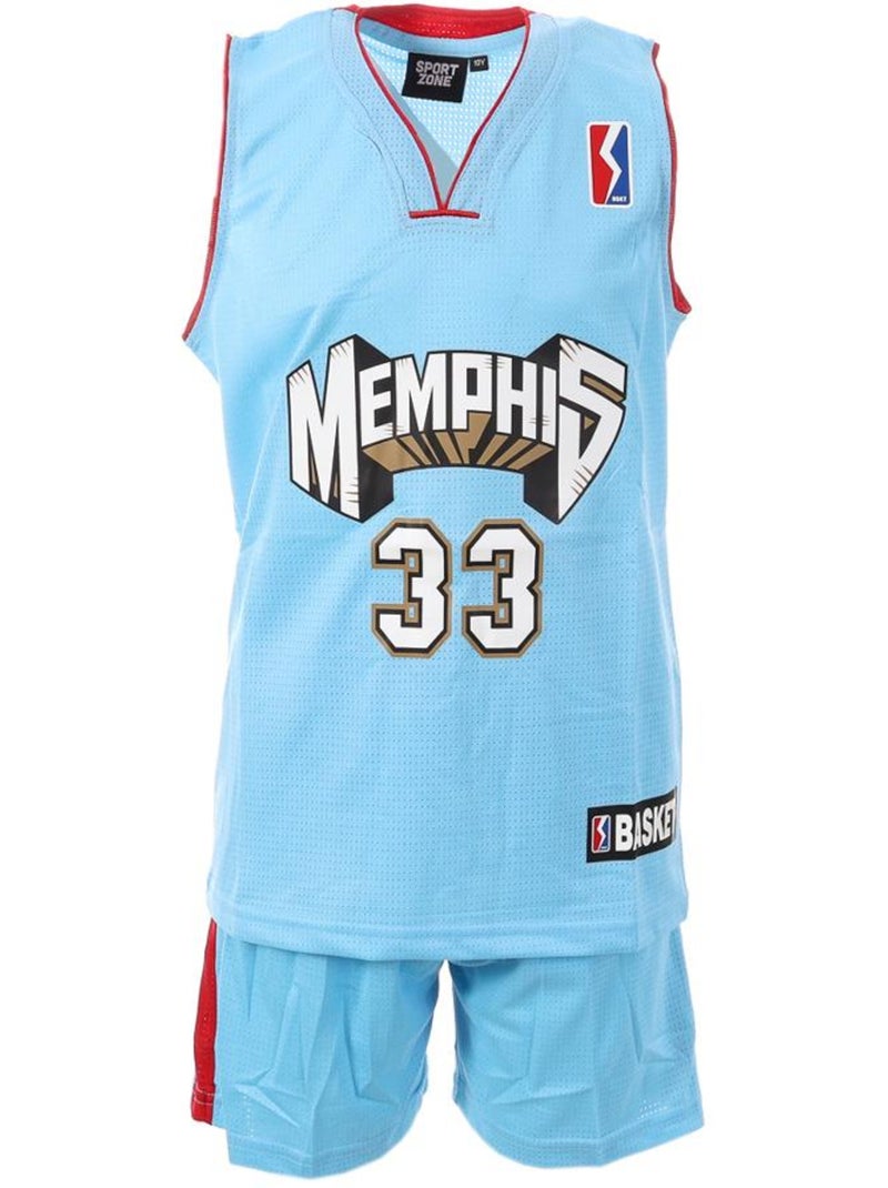 Conjunto de Basquetebol Memphis Azul para Rapaz Sport Zone Azul - Kiabi