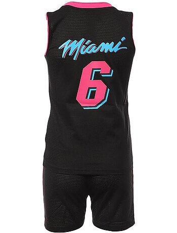 Conjunto de Basquetebol Miami Heat Preto para Criança Sport Zone DAPL5810