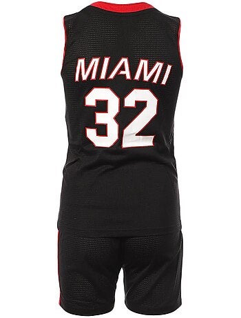 Conjunto de Basquetebol Miami Heat Preto/Vermelho para Criança Sport Zone