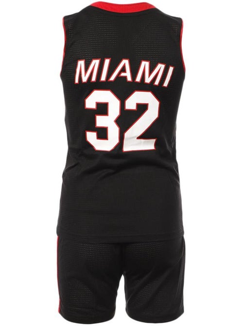 Conjunto de Basquetebol Miami Heat Preto/Vermelho para Criança Sport Zone - Kiabi Conjunto de Basquetebol Miami Heat Preto/Vermelho para Criança Sport Zone - Kiabi