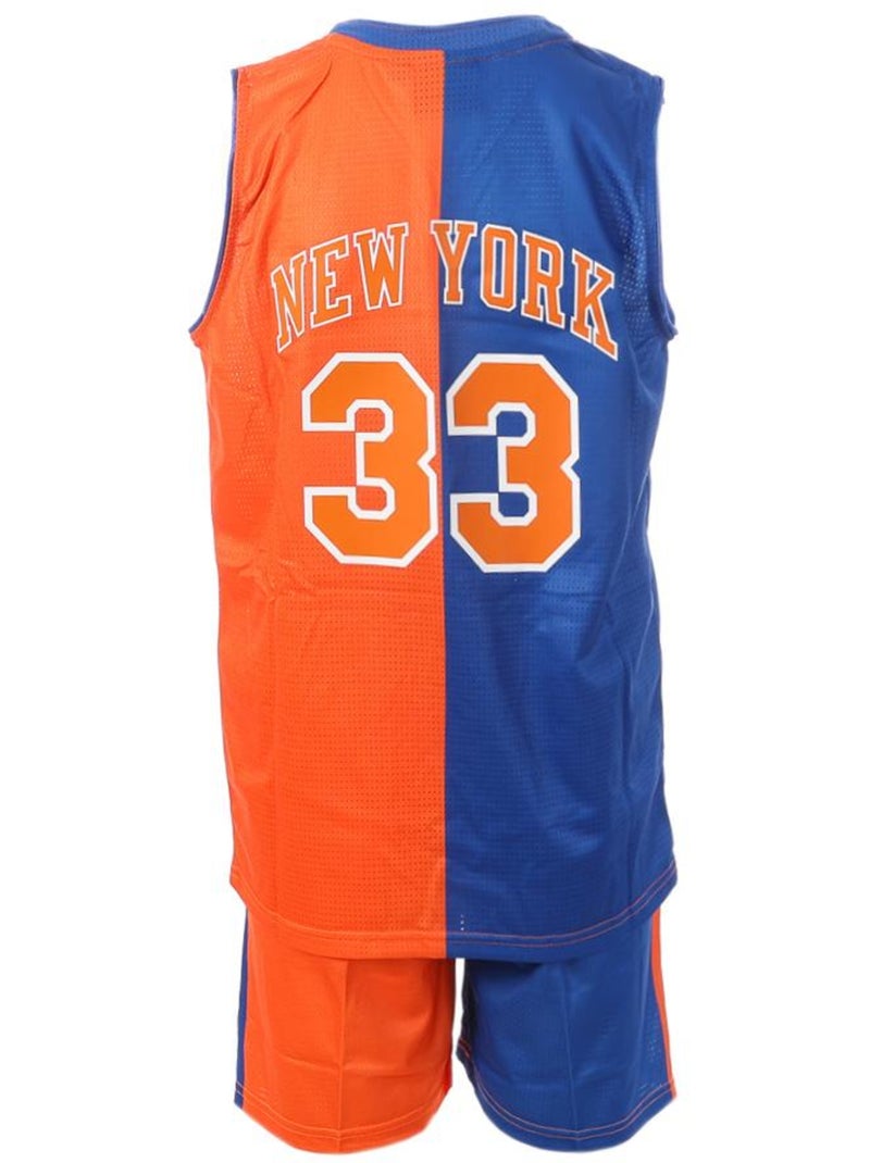 Conjunto de Basquetebol New York para Rapaz Azul/Laranja Sport Zone Laranja - Kiabi