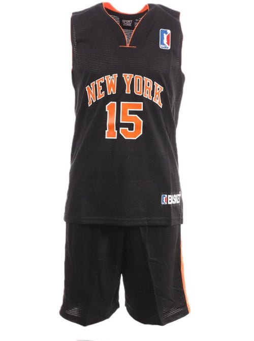 Conjunto de Basquetebol New York Preto/Laranja para Criança Sport Zone - Kiabi Conjunto de Basquetebol New York Preto/Laranja para Criança Sport Zone - Kiabi