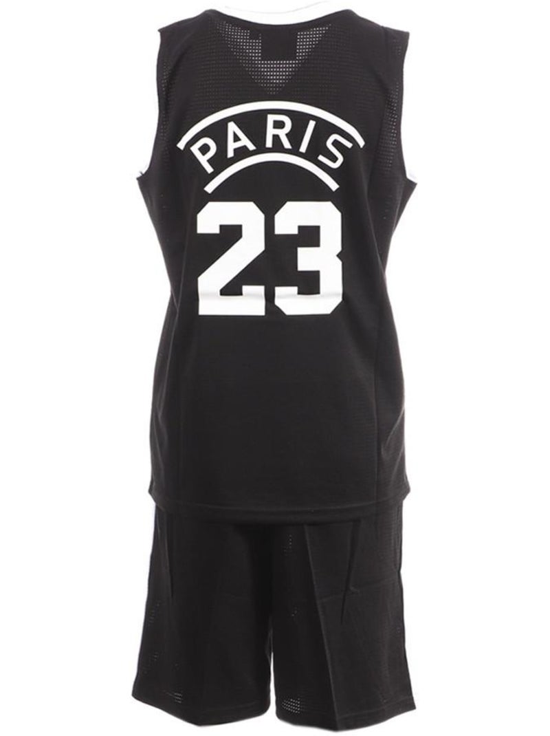 Conjunto de Basquetebol Paris Sport Zone para Criança Preto/Branco Preto - Kiabi