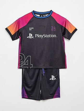 Conjunto de bermudas e T-shirt 'PlayStation'