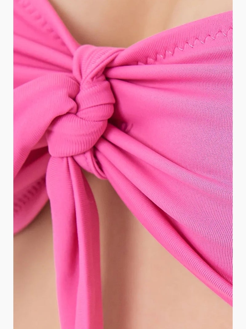 Conjunto de biquíni com laço hiccup Rosa - Kiabi