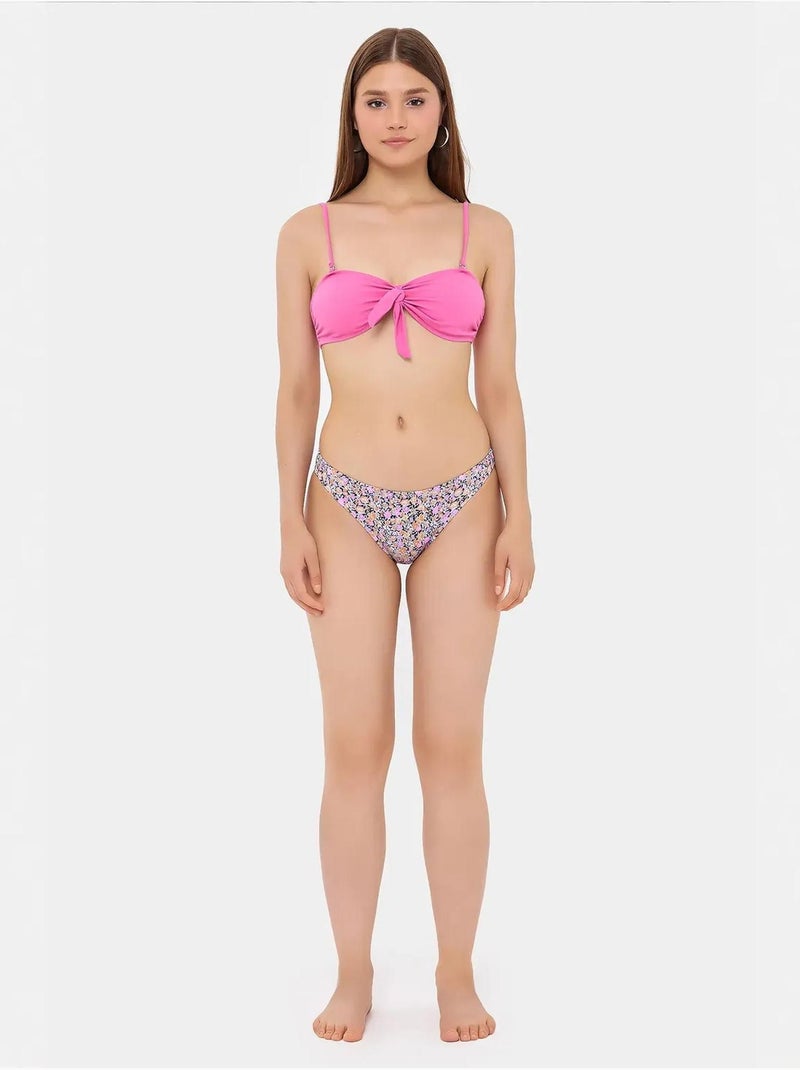 Conjunto de biquíni com laço Rosa - Kiabi