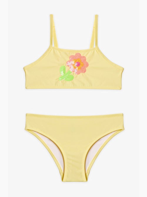 Conjunto de biquíni halter com lantejoulas para menina penti - Kiabi