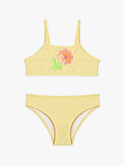 Conjunto de biquíni halter com lantejoulas para menina penti - Kiabi