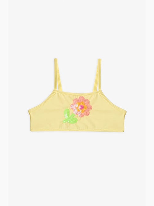Conjunto de biquíni halter com lantejoulas para menina penti - Kiabi