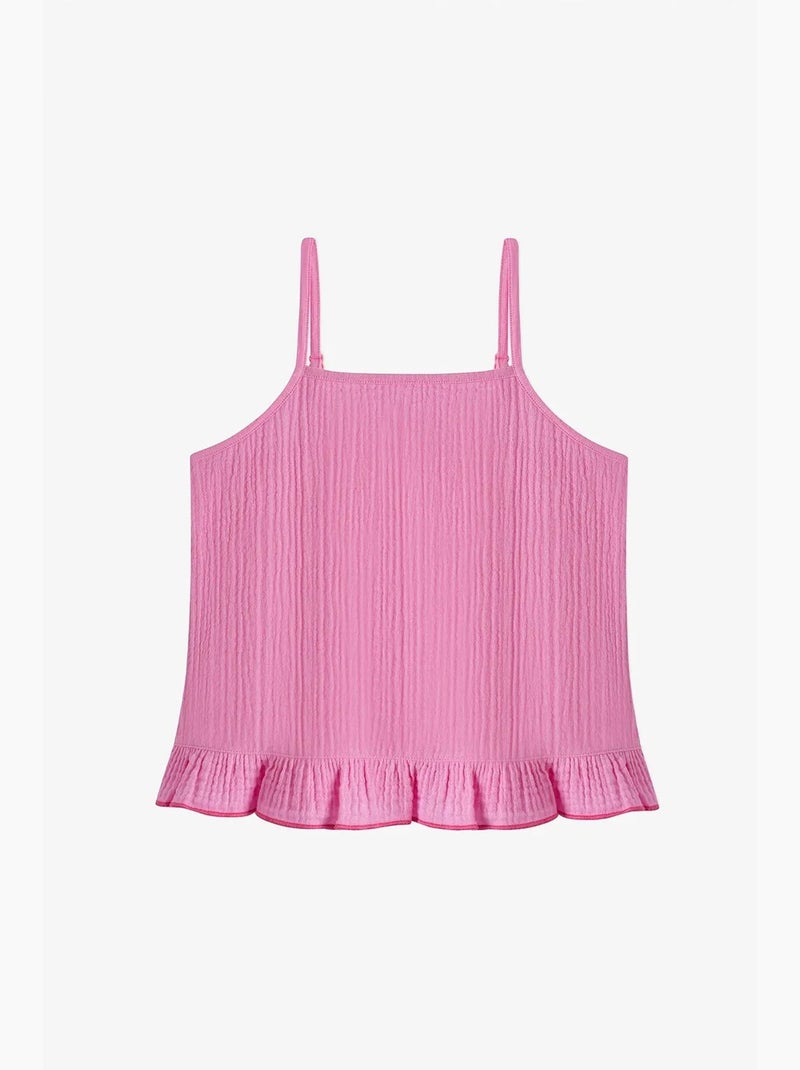 Conjunto de biquíni pinky com folhos penti Rosa-fluo/Solinotes - Kiabi