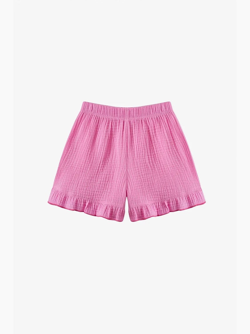Conjunto de biquíni pinky com folhos penti Rosa-fluo/Solinotes - Kiabi