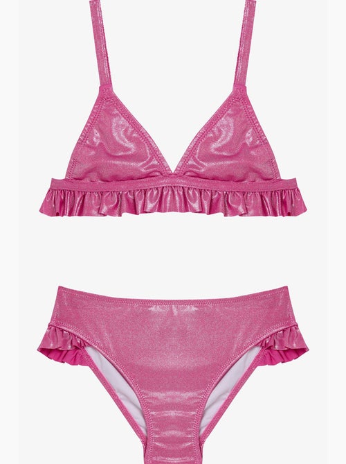 Conjunto de biquíni triangular brilhante menina penti - Kiabi