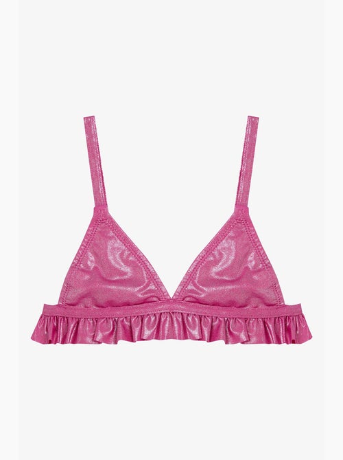 Conjunto de biquíni triangular brilhante menina penti - Kiabi